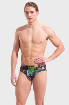 Мужские плавки с узором ANIMALIER SWIBRIEFS Разноцветный 90 Arena 011671-501