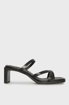 Женские черные кожаные мюли THE SOHO SANDAL Черный 37 Tommy Jeans EN0EN02781
