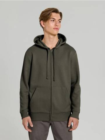 Розпірна толстовка з капюшоном та кишенями - жовто-зелений