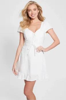 Женское белое платье Белый S Guess W4GK98.WG7B0;G011