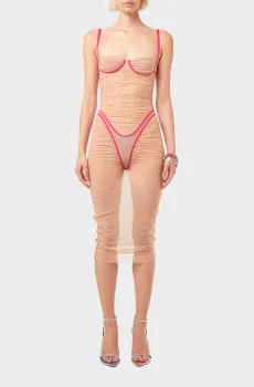 Женское бежевое платье D-HAILY Бежевый XS Diesel A13583 0LKAM