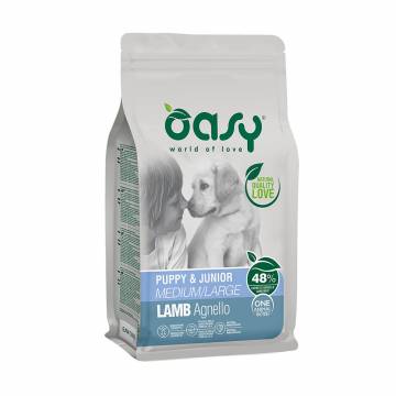 Сухой корм для щенков средних и крупных пород Oasy One Animal Protein Puppy & Junior Medium/Large с ягненком, 2.5 кг Сухой корм для щенков средних и крупных пород Oasy One Animal Protein Puppy & Junior Medium/Large с ягненком, 2.5 кг