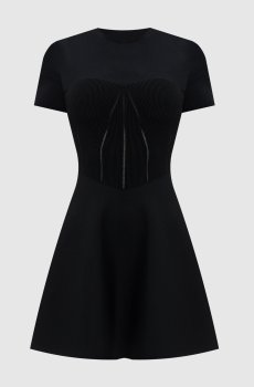 Черное платье мини