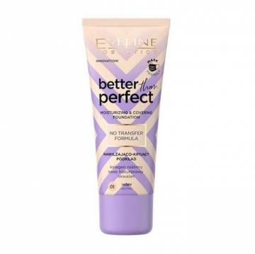 Увлажняющий тональный крем для лица Eveline Cosmetics Better Than Perfect Moisturising & Covering Foundation, 01 Ivory, 30 мл Увлажняющий тональный крем для лица Eveline Cosmetics Better Than Perfect Moisturising & Covering Foundation, 01 Ivory, 30 мл