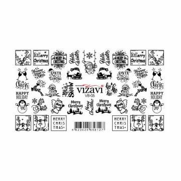 Водные наклейки для ногтей Vizavi Professional VB-05 Водные наклейки для ногтей Vizavi Professional VB-05