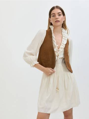 Reserved - Сукня-міні - кремовий - 599DG-01X Reserved - Сукня-міні - кремовий - 599DG-01X