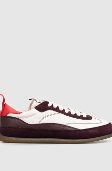 Бордовые комбинированные кроссовки EC1