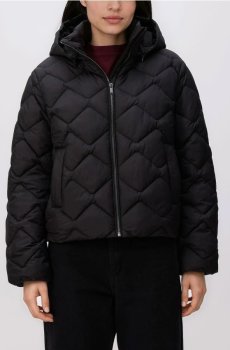 Reserved - Стьобана куртка з капюшоном - чорний - 530IA-99X