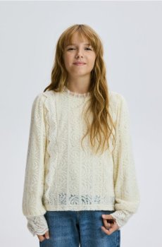 Reserved - Ажурний топ - нюдовий - 515EG-02X