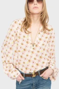 Женская блуза с узором Torny Разноцветный L ZADIG&VOLTAIRE WWSH02320_PEAR