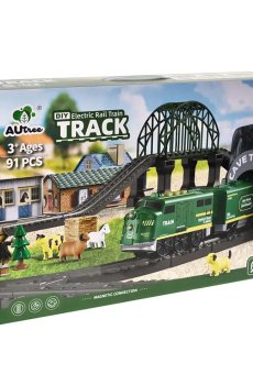 Детский игровой набор YG Toys Железная дорога, на батарейках, в коробке, от 3 лет, 52*11*35 см (AU8663)