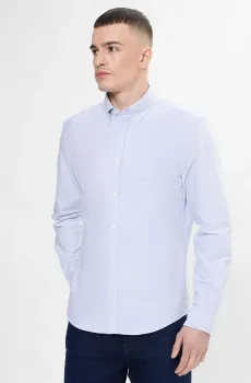 Мужская голубая рубашка Голубой M BOSS 50555966;531