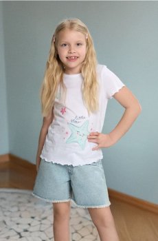 Різдвяна футболка з котом - білий