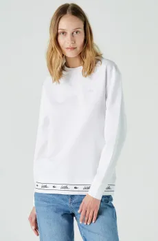Женская белая толстовка Белый 42 Lacoste SF020606B