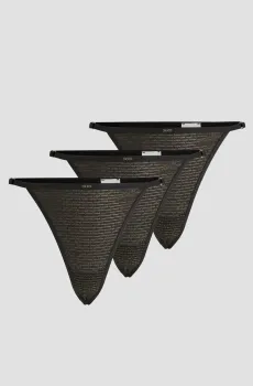 Женские черные трусики (3 шт) Черный XL BOSS 50527234;001
