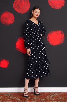 Сукня в горошок - різнобарвний