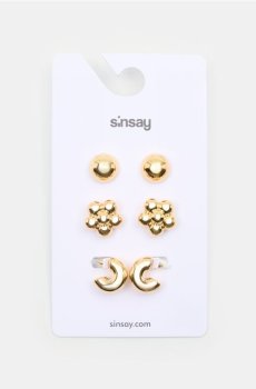 Сережки, 3 пари - золотий