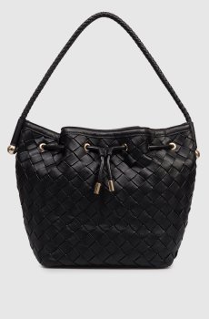 Черная сумка с плетением