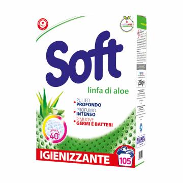 Универсальный стиральный порошок Soft Linfa di Aloe с активным кислородом, 105 стирок, 5.25 кг