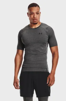 Мужская серая футболка UA HG Armour Comp Серый L Under Armour 1361518-090