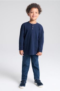 Джинси slim fit - темно-синій