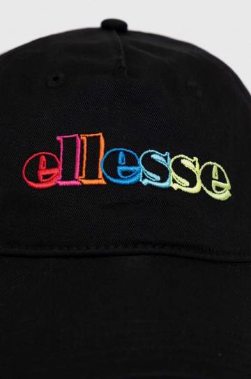 Хлопковая кепка Ellesse цвет чёрный с принтом SARA3012-BLACK Хлопковая кепка Ellesse цвет чёрный с принтом SARA3012-BLACK