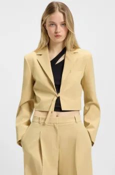 Женский бежевый жакет Бежевый 34 HUGO 50537589;296