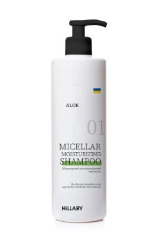 Мицеллярный увлажняющий шампунь Hillary Aloe Micellar Moisturizing Shampoo для сухой и чувствительной кожи головы, 500 мл