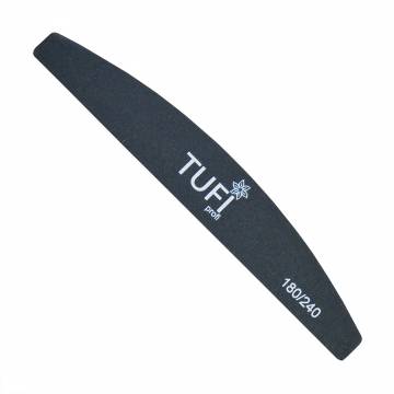 Пилка для ногтей Tufi profi Premium Полукруг 180/240 грит, черная (0122156) Пилка для ногтей Tufi profi Premium Полукруг 180/240 грит, черная (0122156)