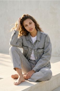 Оверсайз джинсова куртка - сірий