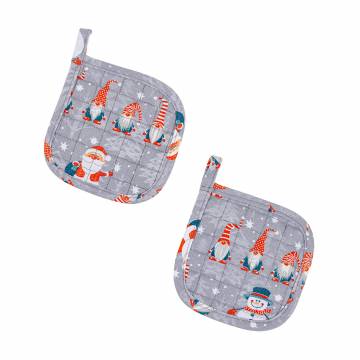 Набор кухонных прихваток Home Line Гномики, серые, 15*15 см, 2 шт (176801) Набор кухонных прихваток Home Line Гномики, серые, 15*15 см, 2 шт (176801)