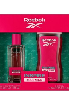 Парфюмированный набор женский Reebok Inspire Your Mind For Her (туалетная вода, 50 мл + гель для душа, 250 мл)