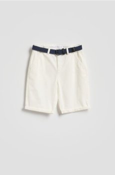 Reserved - Бавовняні шорти з зав’язками - кремовий - 752HN-01X