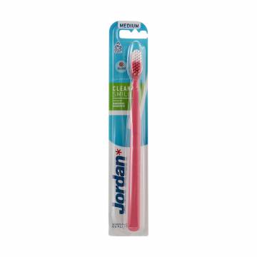 Зубная щетка Jordan Clean Smile средней жесткости, розовая, 1 шт Зубная щетка Jordan Clean Smile средней жесткости, розовая, 1 шт