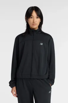 Женская черная спортивная кофта Sport Double Knit Full Zip Черный S New Balance WJ615371BK