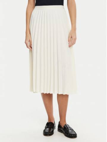 Tommy Hilfiger Спідниця в складку WW0WW43886 Écru Regular Fit