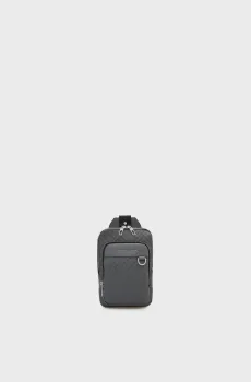 Мужская серая сумка FLAG SLINGPACK Серый ONESIZE Tommy Hilfiger AM0AM14430