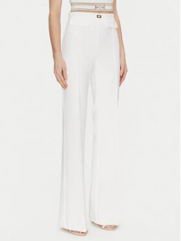 Elisabetta Franchi Штани з тканини PA-078-51E2-V300 Білий Regular Fit Elisabetta Franchi Штани з тканини PA-078-51E2-V300 Білий Regular Fit
