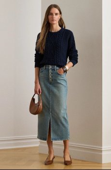 Джинсовая юбка Lauren Ralph Lauren