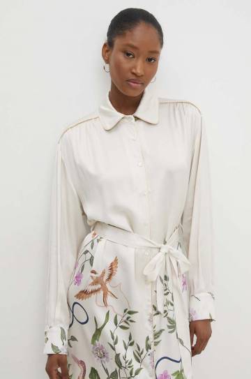 Платье Answear.LAB цвет бежевый maxi прямая