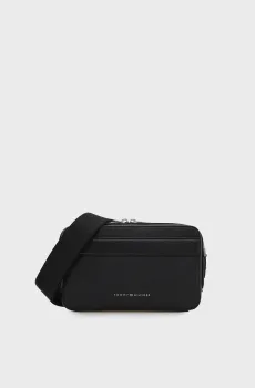 Мужская черная кожаная сумка BUSINESS EW REPORTER Черный ONESIZE Tommy Hilfiger AM0AM14694