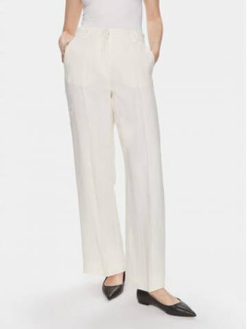 Weekend Max Mara Штани з тканини Malizia 2415131022 Білий Relaxed Fit Weekend Max Mara Штани з тканини Malizia 2415131022 Білий Relaxed Fit