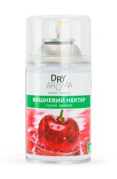 Сменный баллон для автоматического аэрозольного освежителя воздуха domo Dry Aroma Вишнёвый нектар, 250 мл