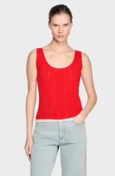 Женский красный топ Красный L Sandro SFPPU02778_Red