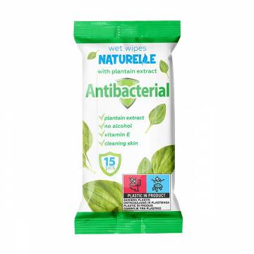 Влажные салфетки Naturelle Antibacterial Wet Wipes, 15 шт Влажные салфетки Naturelle Antibacterial Wet Wipes, 15 шт