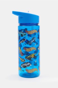 Пляшка для води з ручкою та соломинкою Hot Wheels - різнобарвний