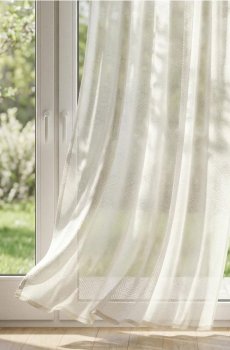 Блискуча завіса на стрічці - кремовий