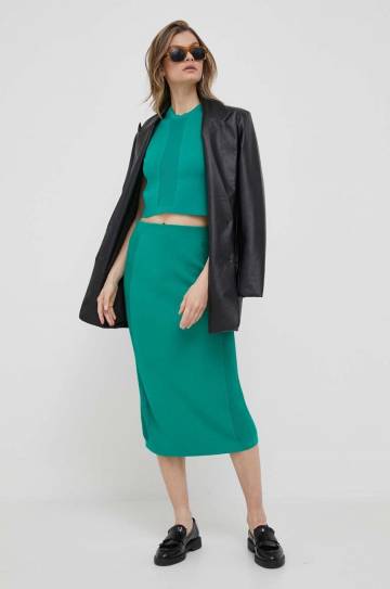 Топ United Colors of Benetton женский цвет зелёный Топ United Colors of Benetton женский цвет зелёный