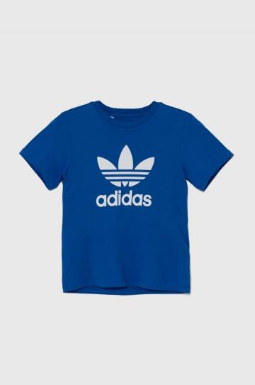 Детская хлопковая футболка adidas Originals TREFOIL TEE с принтом IY7425 Детская хлопковая футболка adidas Originals TREFOIL TEE с принтом IY7425