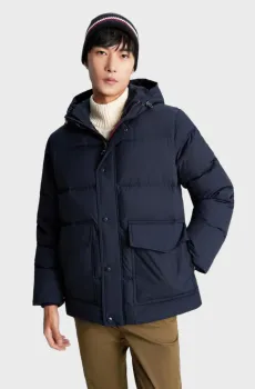 Мужской темно-синий пуховик ROCKIE DOWN HOODED JACKET Синий XL Tommy Hilfiger MW0MW32789